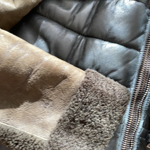 Real leather and shearling coat - Picture 3 of 15